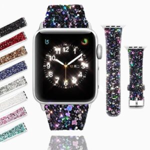 A Band 7 6 5 Luxury Sparkle Glitter Bling Leather Wbands